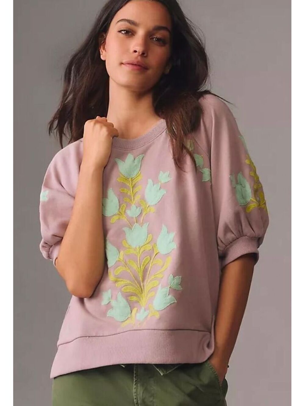 26 Anthropologie Tulips Sweater